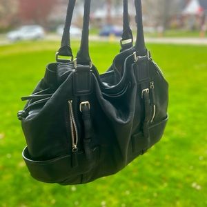 Cole Haan Black Leather Satchel!